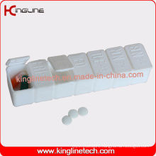 Plastic 7-Cases Pill Box (KL-9076)
